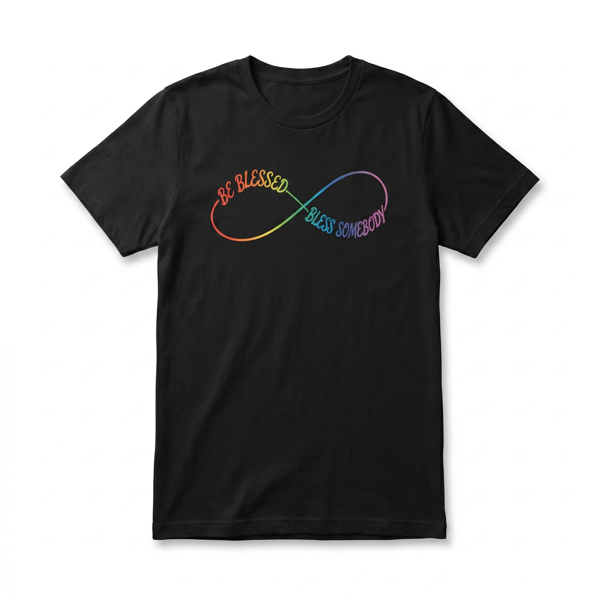 Be Blessed, Bless Somebody Tee — Black / Multicolor