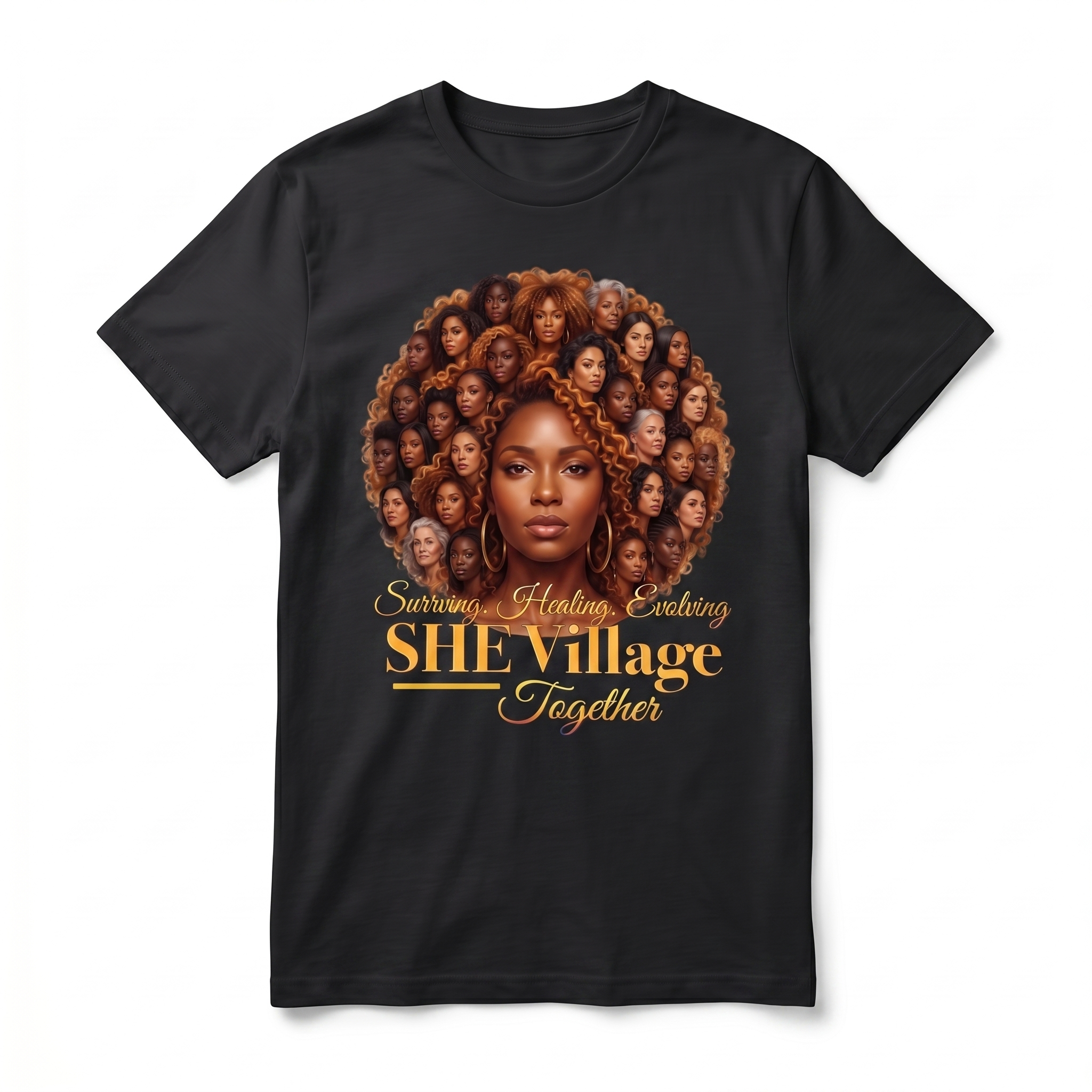SHE Village Tee — Black