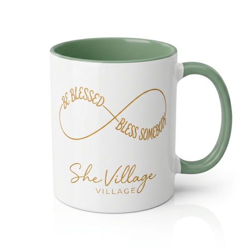 Be Blessed, Bless Somebody Mug — Green Interior