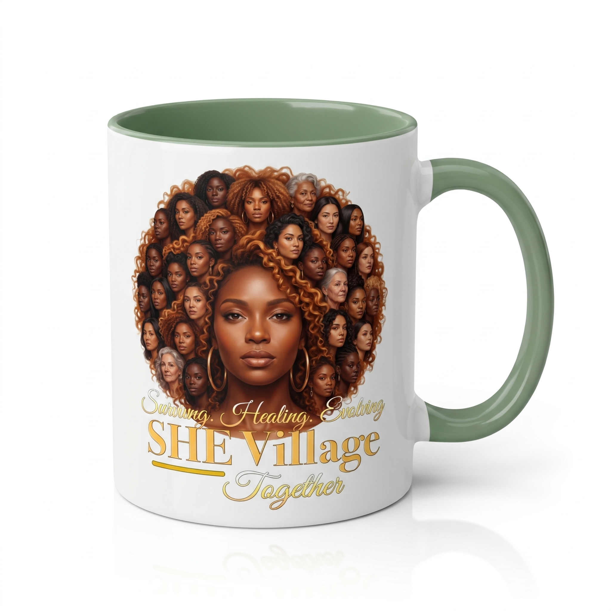 SHE Village Mug — Green Interior