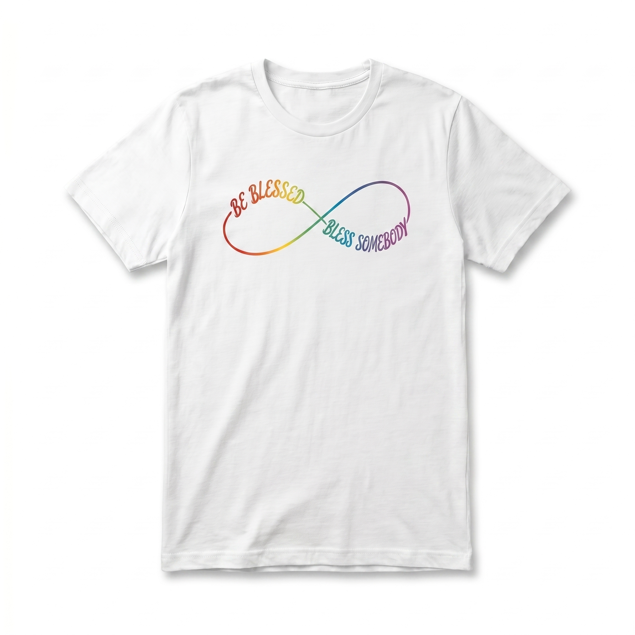 Be Blessed, Bless Somebody Tee — White / Multicolor