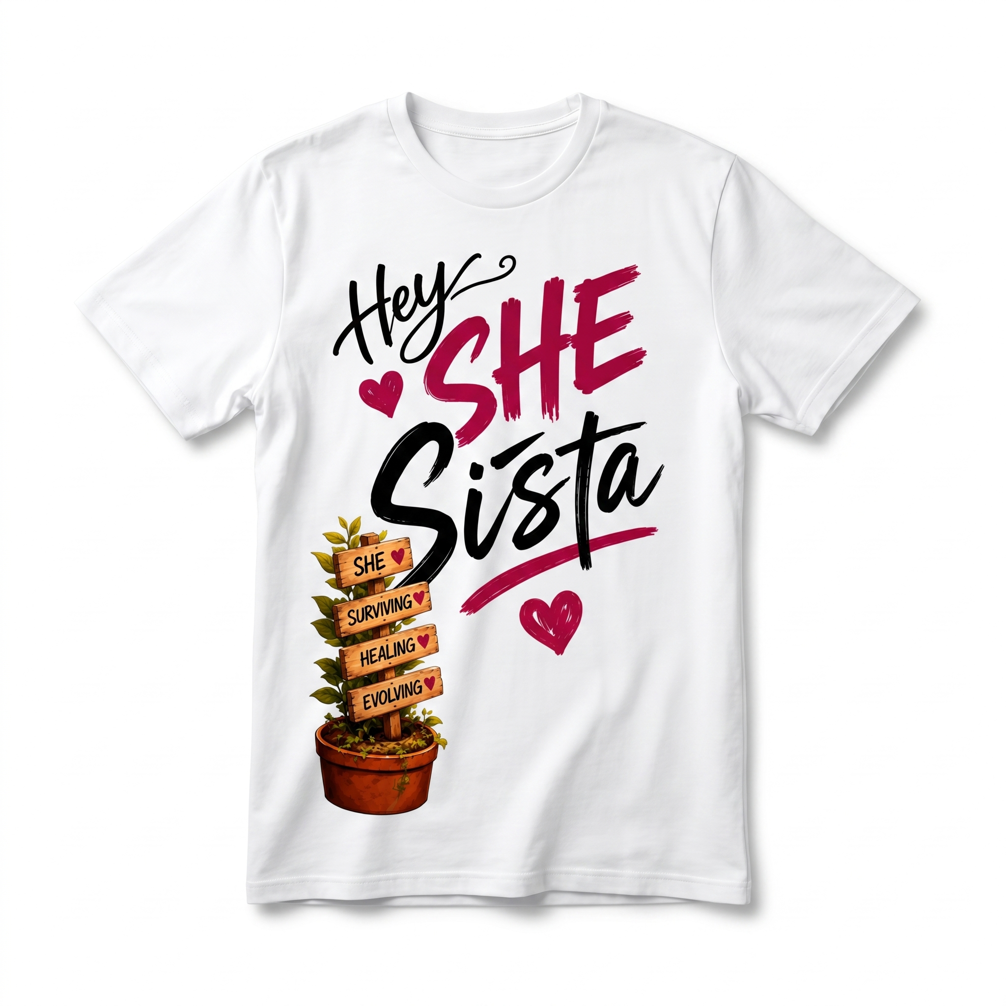Hey She, Sista Tee — White