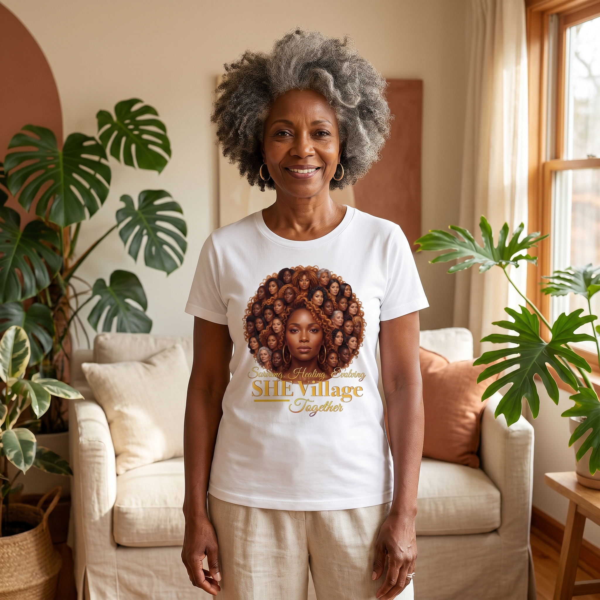 SHE Village Tee — White